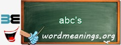 WordMeaning blackboard for abc's